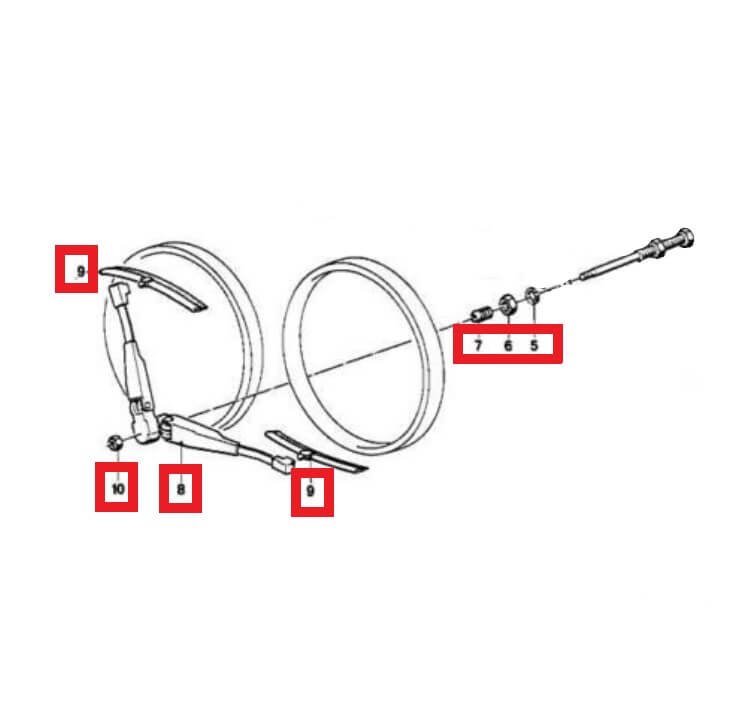 BMW E30 Headlight Wipers