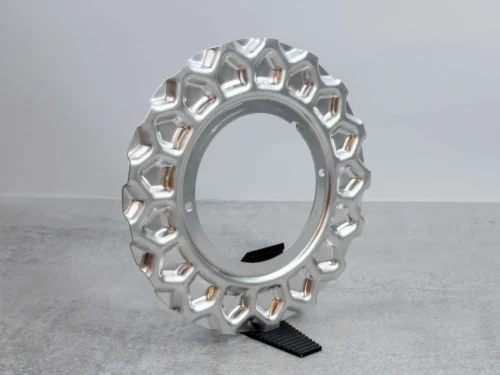 BBS RC 090 17″ & 18" waffle style Aluminum custom center caps (Set of 4) - Image 7