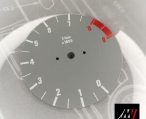 BMW E30 Gray RPM Cluster Face Inspired by the E46 M3 Cluster Design (C07 9000 Gray)
