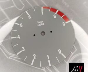 BMW E30 Gray RPM Cluster Face Inspired by the E46 M3 Cluster Design (D03 9000 Gray)