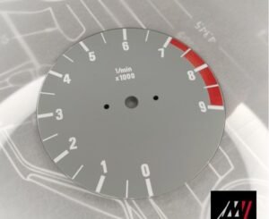 BMW E30 Gray RPM Cluster Face Inspired by the E46 M3 Cluster Design (D08 9000 Gray)