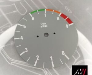 BMW E30 Gray RPM Cluster Face Inspired by the E46 M3 Cluster Design (D09 9000 Gray)