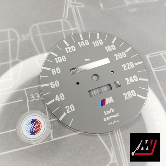 BMW E30 Gray Cluster Face Inspired by the E46 M3 Cluster Design (260Km/h)