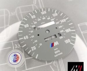 BMW E30 Gray Cluster Face Inspired by the E46 M3 Cluster Design (180mph US Version)