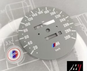 BMW E30 Gray Cluster Face Inspired by the E46 M3 Cluster Design (300Km/h) V1