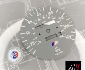 BMW E30 Gray Cluster Face Inspired by the E46 M3 Cluster Design (160mph US Version)