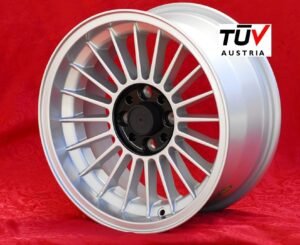 BMW Alpina Style 7x15 ET12 4x100 silver/black 1500-2000tii, 1502-2002tii, 3 E21, E30 (1 Piece)