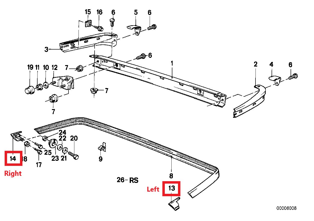 BMW E30 Convertible Rear Chrome Bumper End Piece (Pre-facelift 1983-1987) - Image 3