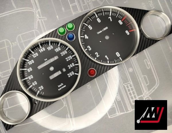 BMW E30 Track Cluster Conversion Kit (With Light Indication Covers) - Image 10