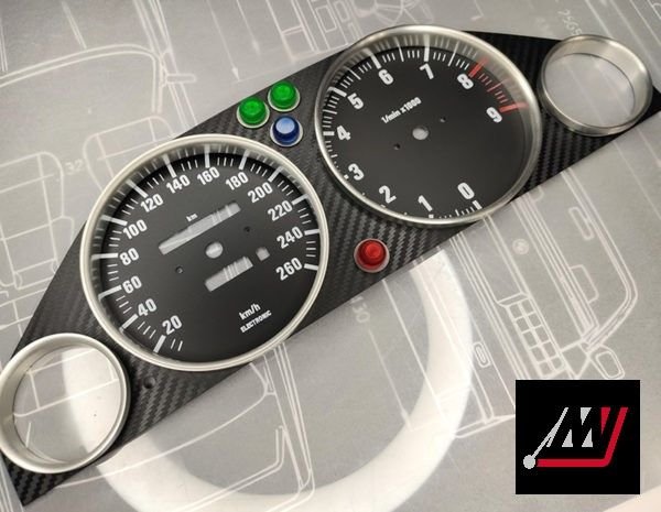 BMW E30 Track Cluster Conversion Kit (With Light Indication Covers) - Image 3