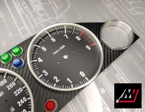 BMW E30 Track Cluster Conversion Kit (With Light Indication Covers) - Image 8