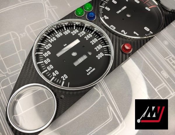 BMW E30 Track Cluster Conversion Kit (With Light Indication Covers) - Image 4