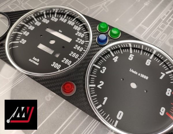 BMW E30 Track Cluster Conversion Kit (With Light Indication Covers) - Image 5