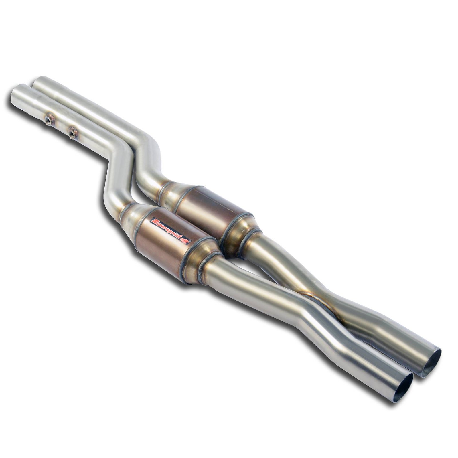 BMW E30 Supersprint Front "X-Pipe" with Metallic catalytic converter right + left 100% Stainless Steel System, 2 x Ø60mm - Full Kit Only (Available on Demand)
