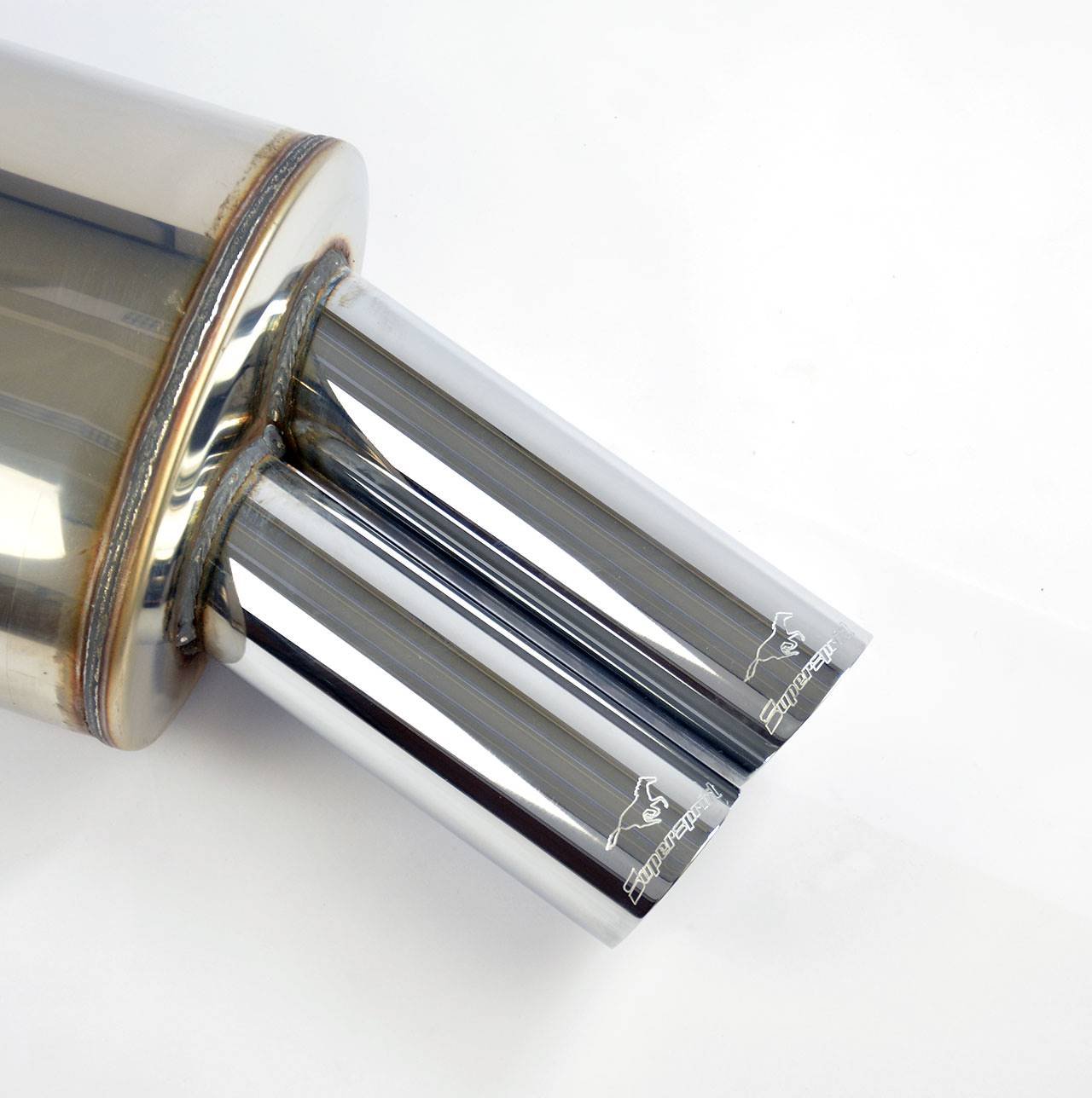 BMW E30 Supersprint Rear Exhaust OO76 100% Stainless Steel System, 2 x Ø60mm - Full Kit Only - Image 2