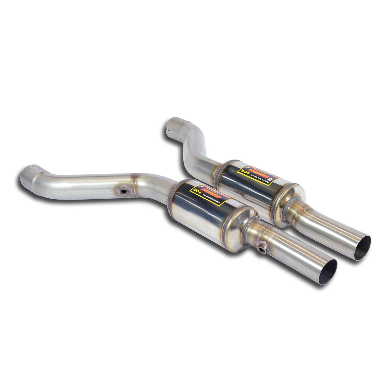 BMW E36 Supersprint Front Exhaust Right - Left 100% Stainless Steel System, 2 x Ø63,5 mm -> Ø60mm Full Kit Only