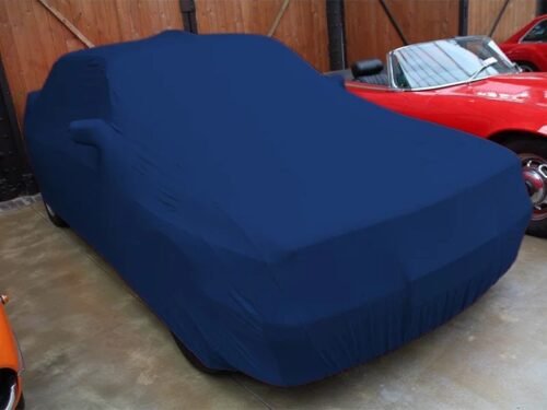 BMW E30 Full Garage Cover Mikrokontur® Blue with Mirror Pockets for (3 Series) Year 82-90 - Image 2