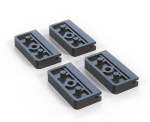 BMW E23 E24 E28 E30 Seat Thigh Support Guide Slider Set Of 4 Black 52101940490