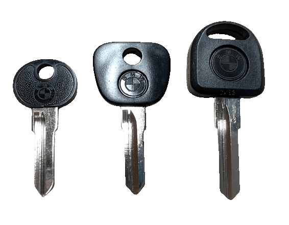 Set of 3x Spare Uncut Keys for BMW Series E12 E21 E23 E24 E28 E30 M3 M5 (Main Key, Spare Key, Auxiliary Key)