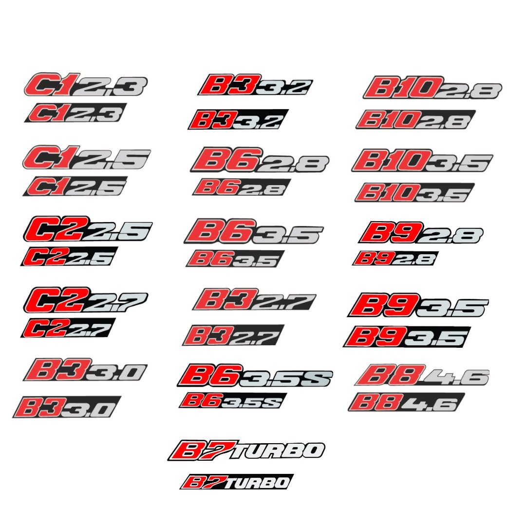 BMW Alpina Car Trim Emblems (Pair) Front and Rear