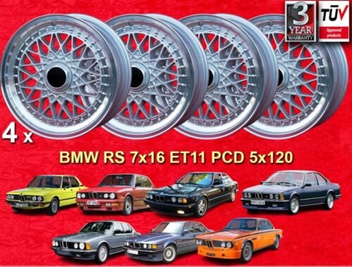 BBS Super RS Style Rims Set 7x16 5x120 BMW E12, E28, E34, E24, E23, E32, E3, E9